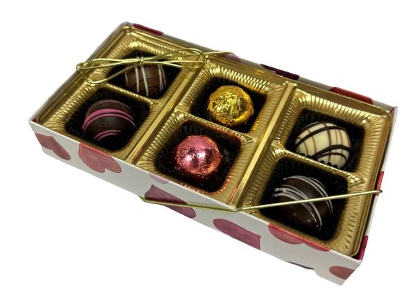 Painted Hearts Chocolate Gift Box